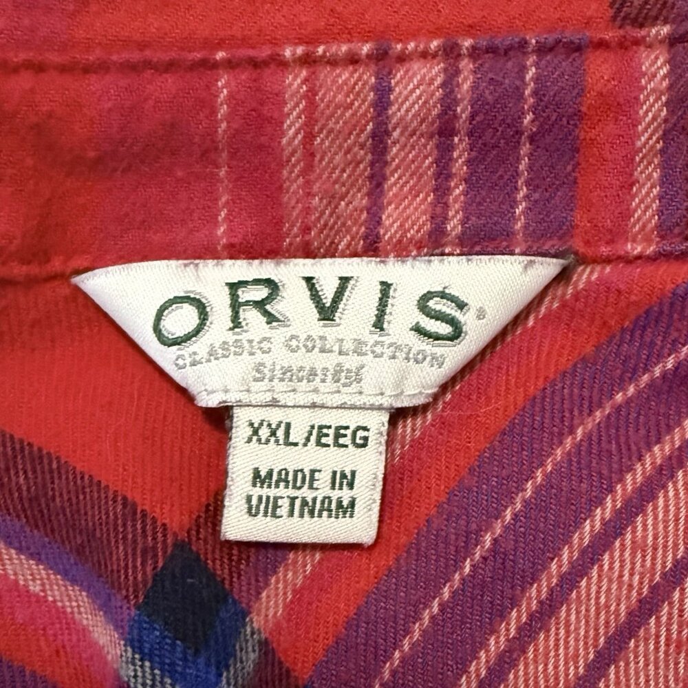 Lot of 3 Orvis Women Button Up Flannel Shirts XXL Plaid Western Cowgirl Outdoor - Picture 13 of 14